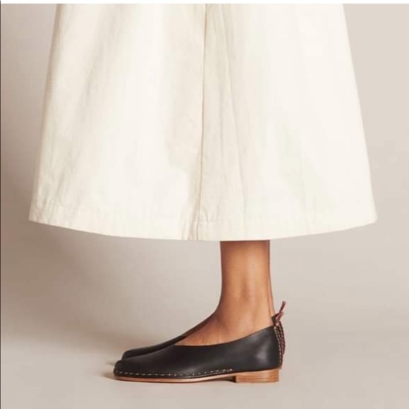 FEIT Shoes - FEIT Black Leather Ceremonial Ballet Flats